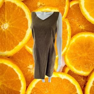 CDC Brown‎ Faux Suede Sleeveless Dress Size 10